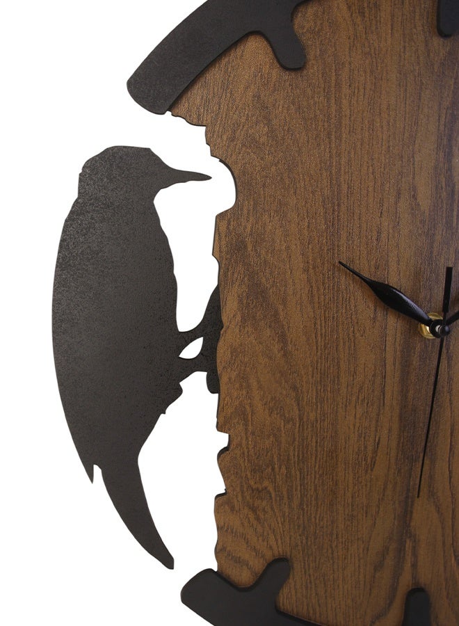 نيو لايف ساعة حائط خشب MDF بتصميم عصري مع شكل طائر – ديكور أنيق للمنزل - Image 2